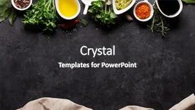  Presentation with herbs - Slides featuring black backgrounds - herbs condiments and spices background and a dark gray colored foreground