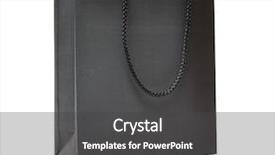  Presentation with shopping experience - Amazing PPT theme having black bag for a retail backdrop and a dark gray colored foreground