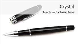  Presentation with agriculture black and white cow - Slides having black ball point pen closeup background and a white colored foreground