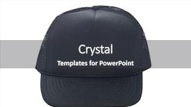  Presentation with baseball - Slide set enhanced with black baseball hat isolated background and a dark gray colored foreground