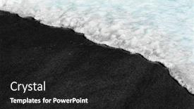  Presentation with tide - Audience pleasing slide deck consisting of black-beach-background-waves backdrop and a dark gray colored foreground