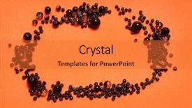  Presentation with black bear - Theme having black beads exquisite beads frame background and a red colored foreground