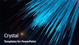  Presentation with network cable - Presentation with black blue thechnology - fiber optical network cable background and a navy blue colored foreground