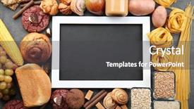  Presentation with cooking - Theme featuring product complexity - black board and ingredients background and a dark gray colored foreground