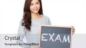  Presentation with black woman - Amazing presentation having woman hold with black board backdrop and a light gray colored foreground