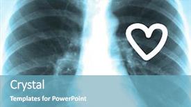  Presentation with human heart - Cool new theme with black body radiation - human x-ray with heart close-up backdrop and a teal colored foreground