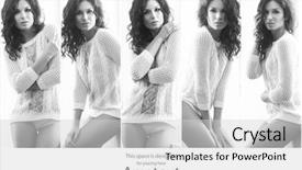  Presentation with sexy - PPT theme having black body radiation - young sexy and beautiful woman background and a light gray colored foreground