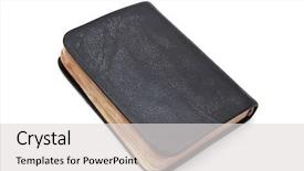  Presentation with piano black white - Presentation featuring black book closeup on white background and a light gray colored foreground