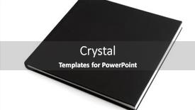  Presentation with book - Presentation theme consisting of black-book-lying-on-white background and a dark gray colored foreground