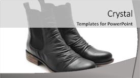  Presentation with black - PPT layouts featuring black boots background and a light gray colored foreground