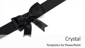  Presentation with white black grafitti - Presentation design featuring black bow on ribbon isolated background and a white colored foreground