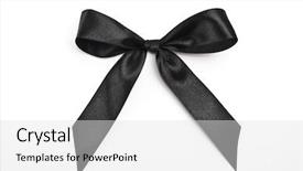  Presentation with black - Presentation featuring black bow background and a light gray colored foreground