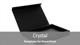  Presentation with cartoon black white people - Colorful presentation theme enhanced with black box on a white backdrop and a gray colored foreground