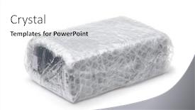  Presentation with bubble - Slide set having black-box-wrapped-in-plastic background and a white colored foreground