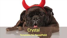  Presentation with black people boxing - PPT theme consisting of black boxer with red devil background and a tawny brown colored foreground