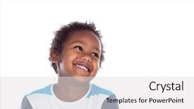  Presentation with pink and white roses shabby chic country - Cool new PPT theme with black boys - adorable afro-american child looking up backdrop and a light gray colored foreground