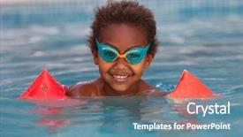 Presentation with black child - Slides with black boys - little african child with orange background and a  colored foreground