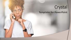  Presentation with african american mothers - PPT layouts enhanced with black brain technology - young african american woman talking background and a  colored foreground