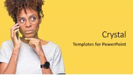  Presentation with african american weddig - PPT layouts having black brain technology - young african american woman talking background and a  colored foreground