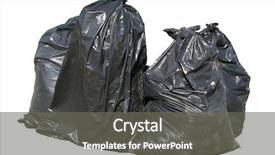  Presentation with bin - PPT theme consisting of black british bin bags isolated background and a  colored foreground