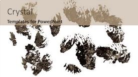  Presentation with black ink - Theme enhanced with black-brown-ink-color-smear background and a coral colored foreground