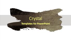  Presentation with black ink - Presentation theme with black-brown-ink-color-smear background and a tawny brown colored foreground
