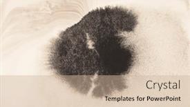  Presentation with black paper texture black - Slide deck with black-brown-ink-watercolor-spray background and a coral colored foreground