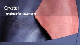  Presentation with brown leather - Slide set featuring black-brown leather front and wrong side texture background background and a tawny brown colored foreground