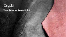  Presentation with brown leather - Slides enhanced with black-brown leather front and wrong side texture background background and a dark gray colored foreground