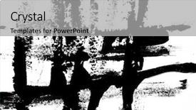  Presentation with brush - Presentation theme enhanced with black brush strokes 6 background and a light gray colored foreground