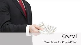  Presentation with career path a symbol - Audience pleasing PPT theme consisting of black buck - businessman holding dollars clipping path backdrop and a white colored foreground