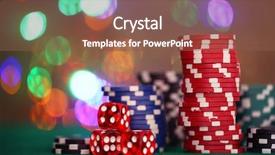  Presentation with buck - Amazing presentation theme having black buck - chips for poker on shiny backdrop and a tawny brown colored foreground