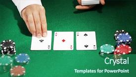  Presentation with buck - Audience pleasing presentation theme consisting of black buck - poker setting on green table backdrop and a ocean colored foreground