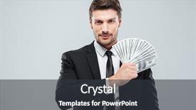  Presentation with buck - Amazing slide set having black buck - portrait of handsome young businessman backdrop and a dark gray colored foreground