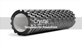  Presentation with physical self - Cool new presentation design with black bumpy foam massage roller backdrop and a gray colored foreground