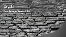  Presentation with burnt - Audience pleasing slides consisting of black burnt cracked wood close up backdrop and a dark gray colored foreground