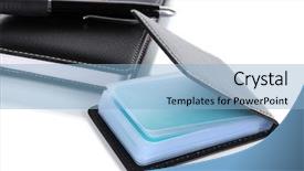  Presentation with of a black hole - Audience pleasing theme consisting of black business card holder notebook backdrop and a light blue colored foreground