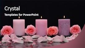  Presentation with singled green pink rose - Slide deck consisting of black candles - beautiful four rose with three background and a black colored foreground