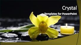  Presentation with aromatherapy - Beautiful presentation design featuring black candles - spa scene -aromatherapy candle backdrop and a black colored foreground