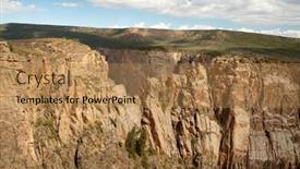  Presentation with rolling hills - Amazing PPT theme having black-canyon-and-rolling-green backdrop and a coral colored foreground