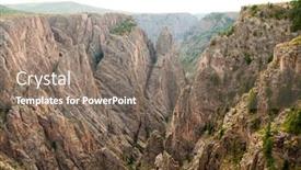  Presentation with rock stone - Theme consisting of black-canyon-of-the-gunnison background and a gray colored foreground