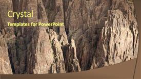  Presentation with rock stone - Theme consisting of black-canyon-of-the-gunnison background and a tawny brown colored foreground