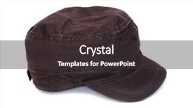  Presentation with black - Audience pleasing theme consisting of sunstroke - black cap isolated backdrop and a tawny brown colored foreground