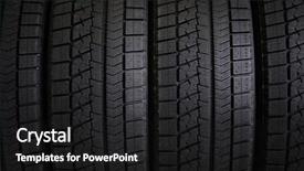  Presentation with tyre - Beautiful presentation theme featuring black car - winter tires close-up tyre background backdrop and a black colored foreground