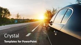  Presentation with black road - Amazing presentation having black-car-on-asphalt-road backdrop and a tawny brown colored foreground