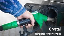  Presentation with refilling - Beautiful slide deck featuring black car with fuel backdrop and a dark gray colored foreground