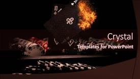  Presentation with casino black jack - Beautiful theme featuring black-casino-black-jack backdrop and a wine colored foreground