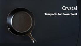  Presentation with iron - Amazing slide set having black-cast-iron-skillet backdrop and a dark gray colored foreground