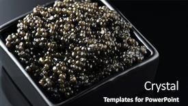  Presentation with sturgeon - PPT theme having black-caviar-in-a-bowl background and a black colored foreground