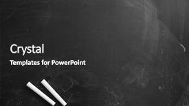 Presentation with blackboard - Presentation theme with black chalkboard with chalk trace background and a dark gray colored foreground